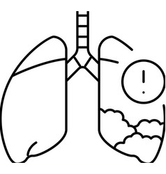 Mesothelioma Disease Line Icon