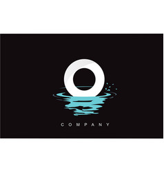 O Letter Logo Design With Water Splash Ripples