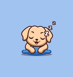 Retriever Sleepy Cute Creative Kawaii Cartoon