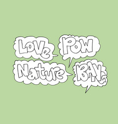 Speech Bubble Bang Nature Pow Love Abstract