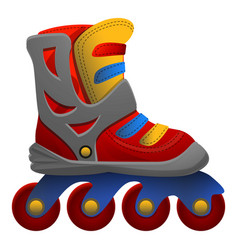 Children Roller Skates Icon Cartoon Kid