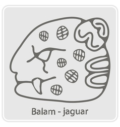 Monochrome Icon With Glyphs Of The Mayan Writing