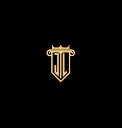 Jl Line Concept Law Logo And Shield