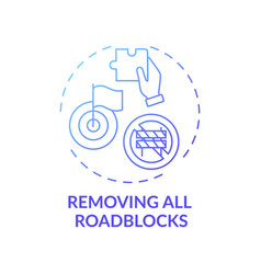 Removing All Roadblocks Concept Icon