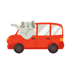 Elephant Driving A Car