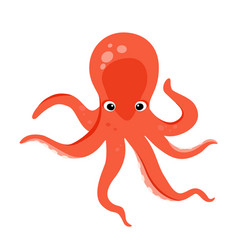 Orange Octopus Sea Creature Cartoon Octopus