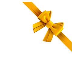 Yellow Ribbon With Bow On The Right Corner Design