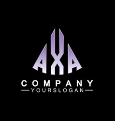 Initial Letters Axa Logo Design Template