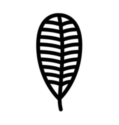 Plumeria Tropical Leaf Line Icon