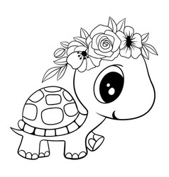 Turtle With Flower