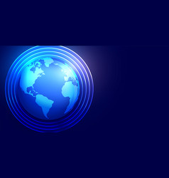 Blue Planet Earth Technology Style Background