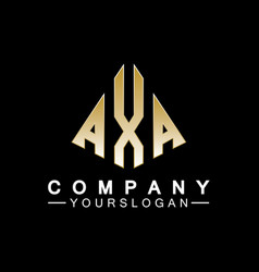 Initial Letters Axa Logo Design Template