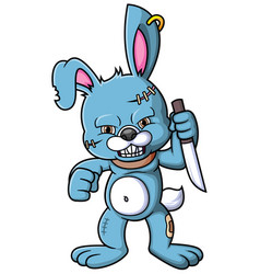 Angry Rabbit Holding Knife