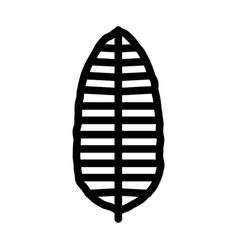 Banana Tropical Leaf Line Icon