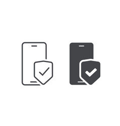 Cell Phone Shield Security Verification Icon