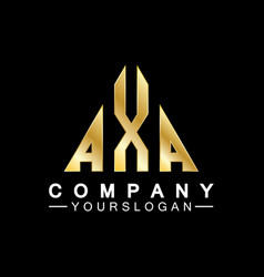 Initial Letters Axa Logo Design Template