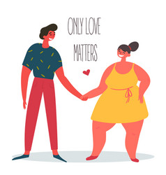 Only Love Matters Man And Woman Are Holding Hands