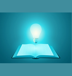 Open Book With Light Bulb Above