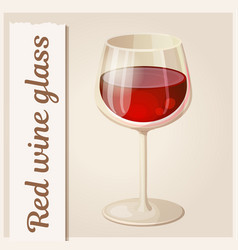 Red Wine Glass Icon Of Cartoon