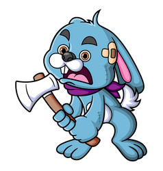 Angry Rabbit Holding Axe