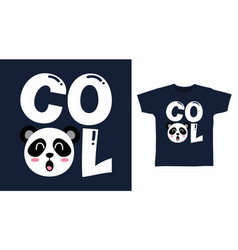 Cool Panda T-shirt And Apparel Trendy Design