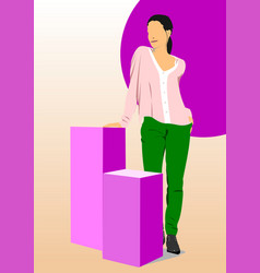 Silhouette Of Fashion Woman 3d