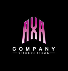 Initial Letters Axa Logo Design Template