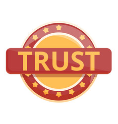 Trust Emblem Icon Cartoon Business Deal