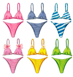 Watercolor Colorful Bikini Swimsuit Collection