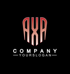 Initial Letters Axa Logo Design Template