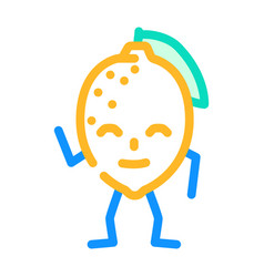 Lemon Fruit Character Color Icon