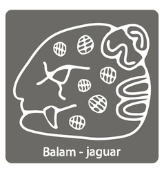 Monochrome Icon With Glyphs Of The Mayan Writing