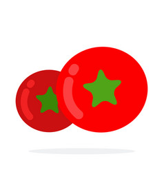 Big Red Tomato And Small Tomato