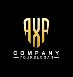 Initial Letters Axa Logo Design Template