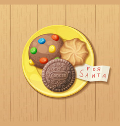 Top View Cookies For Santa Christmas