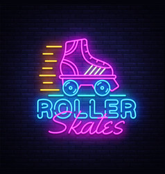 Roller Skates Neon Sign Retro Quad