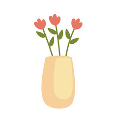 Yellow Vase With Flowers