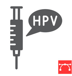 Hpv Vaccine Glyph Icon Vaccination And Injection