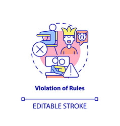 Violation Of Rules Concept Icon