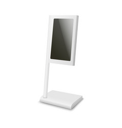 White Digital Kiosk Display Mockup With Blank