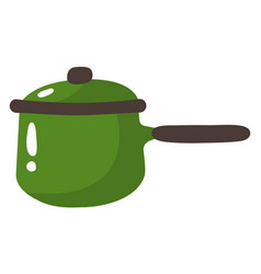 Cooking Pot Cartoon Icon Kitchen Equipment