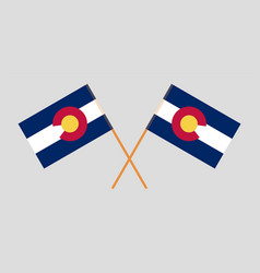 Crossed Flags Of The State Of Colorado