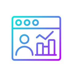 Social Media Data Mining Gradient Linear Icon