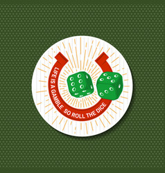 Gambling Lucky Sticker Logo Badge Design With