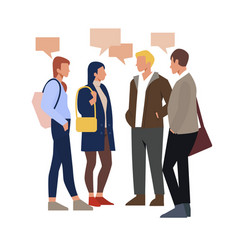 Hand Drawn Flat Design People Talking