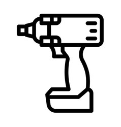 Impact Wrench Line Icon