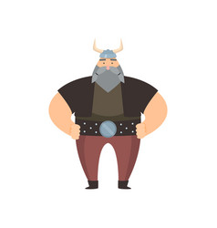 Old Viking With Gray Beard And Long Mustache