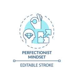 Perfectionist Mindset Concept Icon