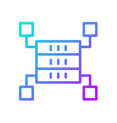 Data Storage Space Gradient Linear Icon