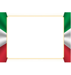 Horizontal Frame And Border With Italy Flag